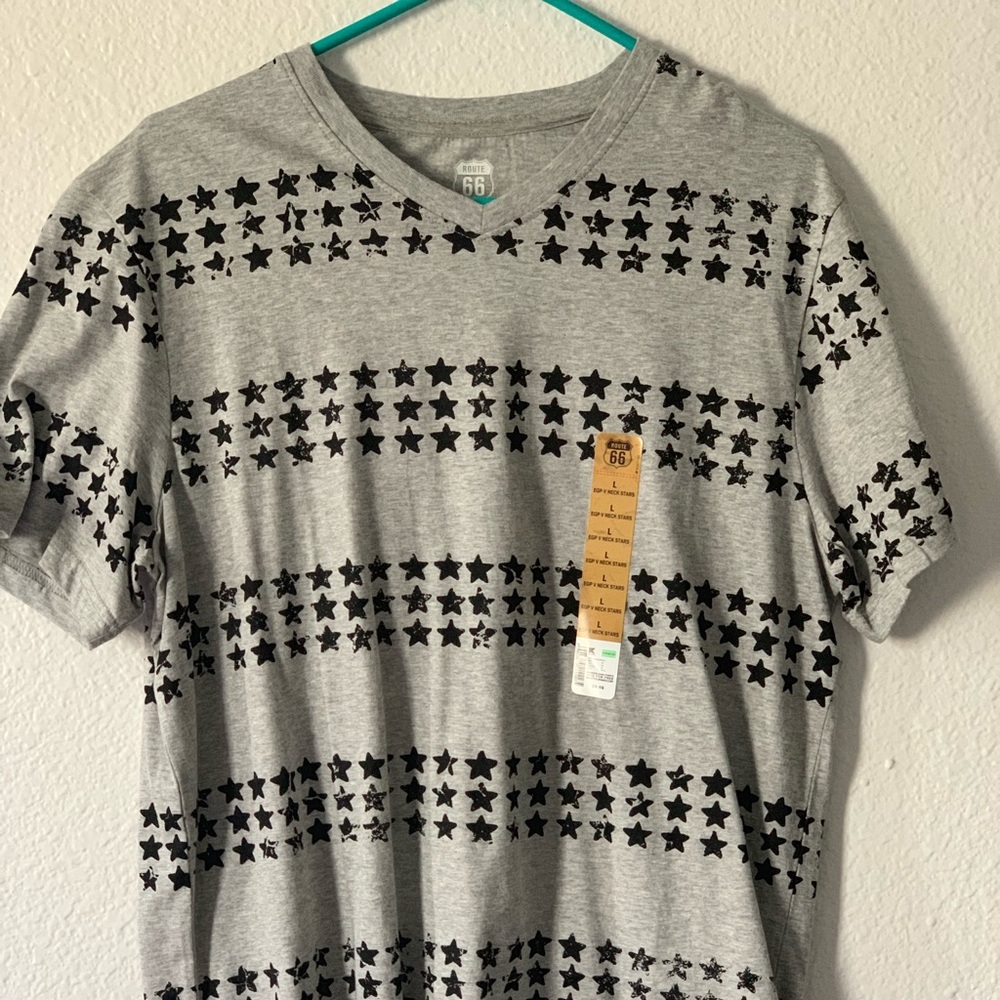 Route 66 large striped T-shirt